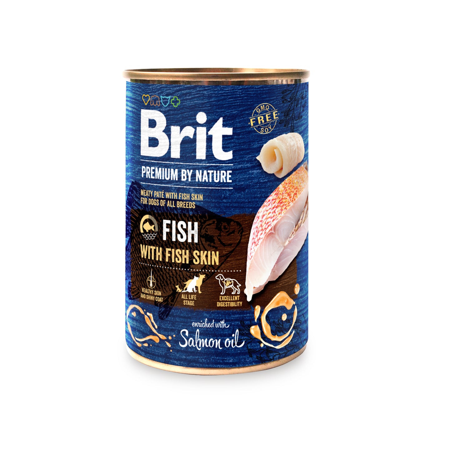 Brit Premium Adult Wet Dog Food with Fish & Fish Skin