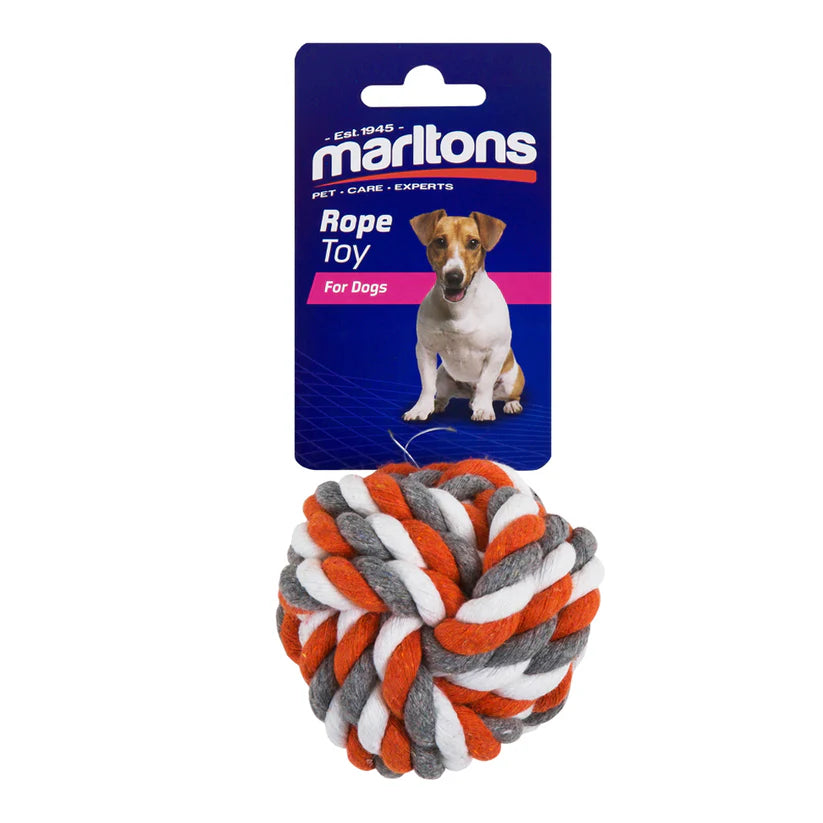 Marltons Dog Rope Ball 7.6cm (180g)