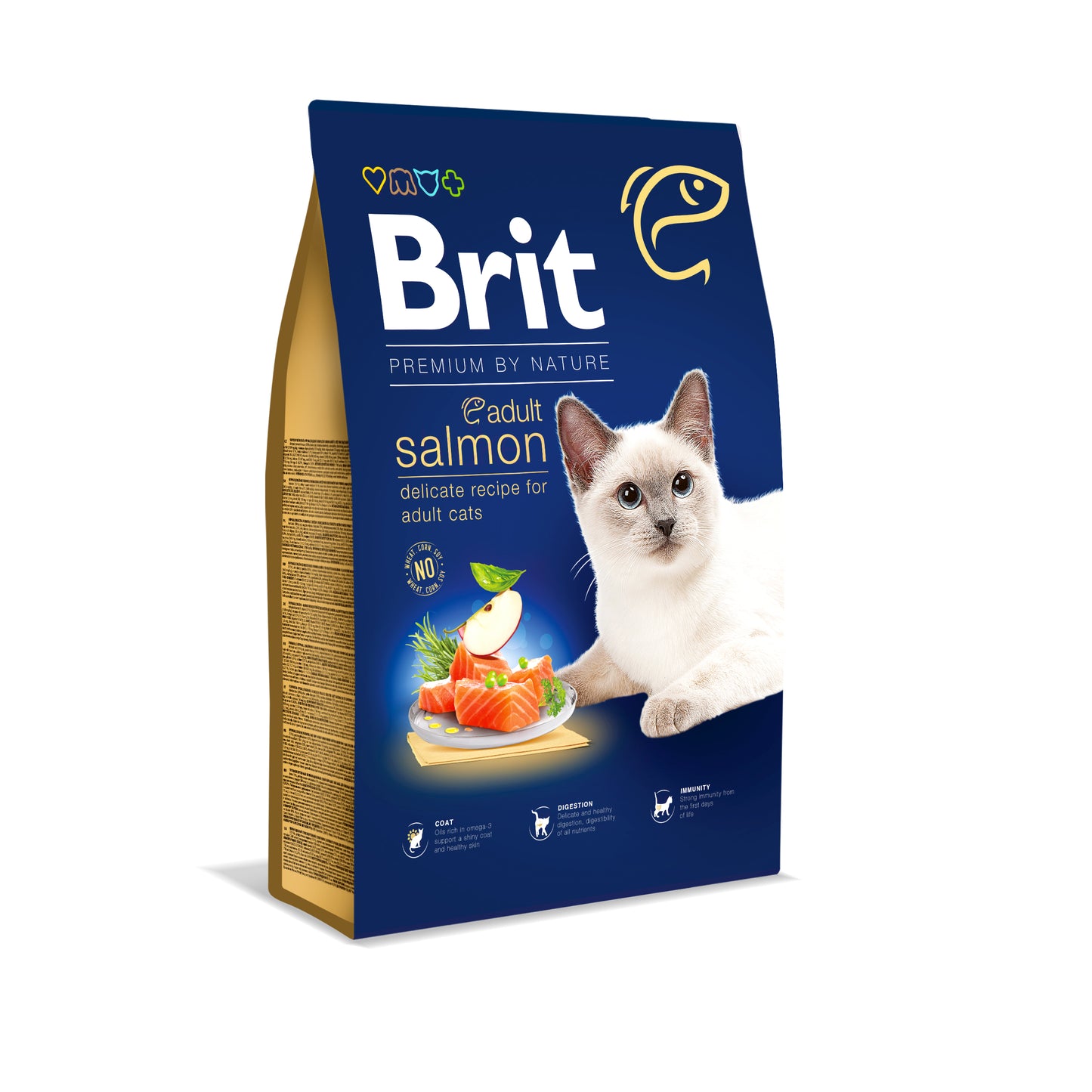 Brit Premium Adult Cat Dry Food Salmon