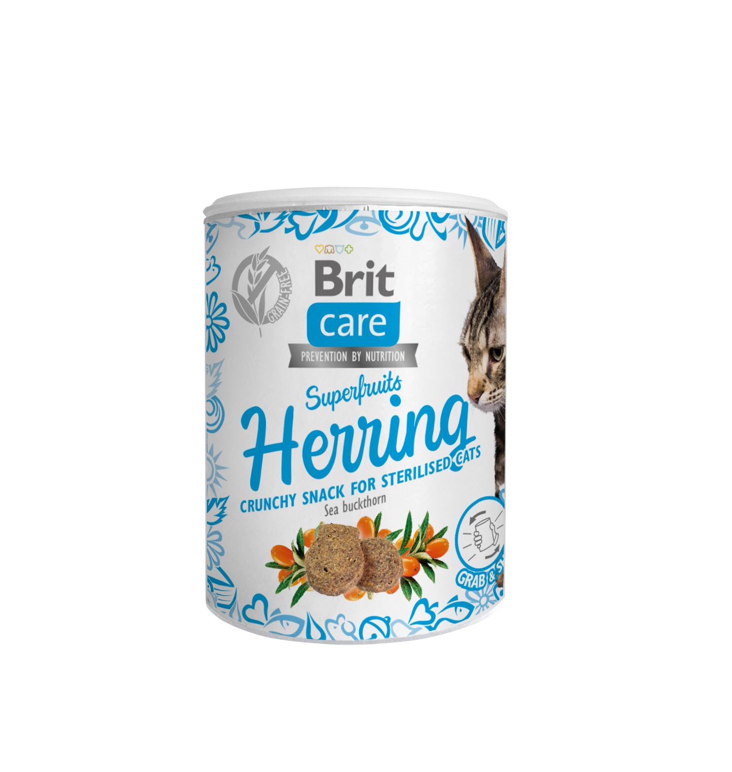 Brit Care Adult Superfruits Herring Snack for Sterilized Cats