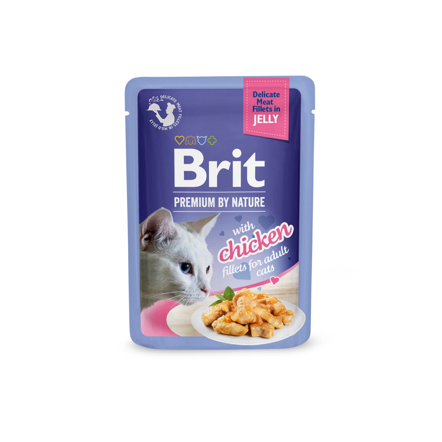 Brit Premium Adult Chicken Fillets in Jelly Wet Cat Food