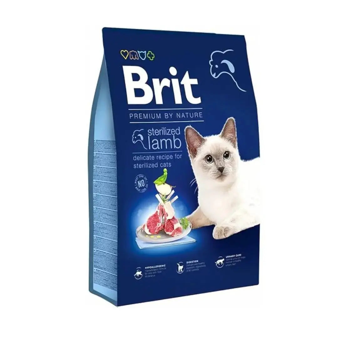 Brit Premium Sterilised Adult Cat Dry Food - Lamb