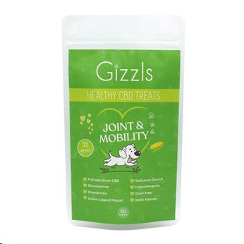 Gizzls Large Dog Joint & Mobility CBD Treats 50's