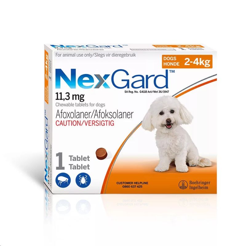 Nexgard (2-4kg) Small (Orange) Sgl