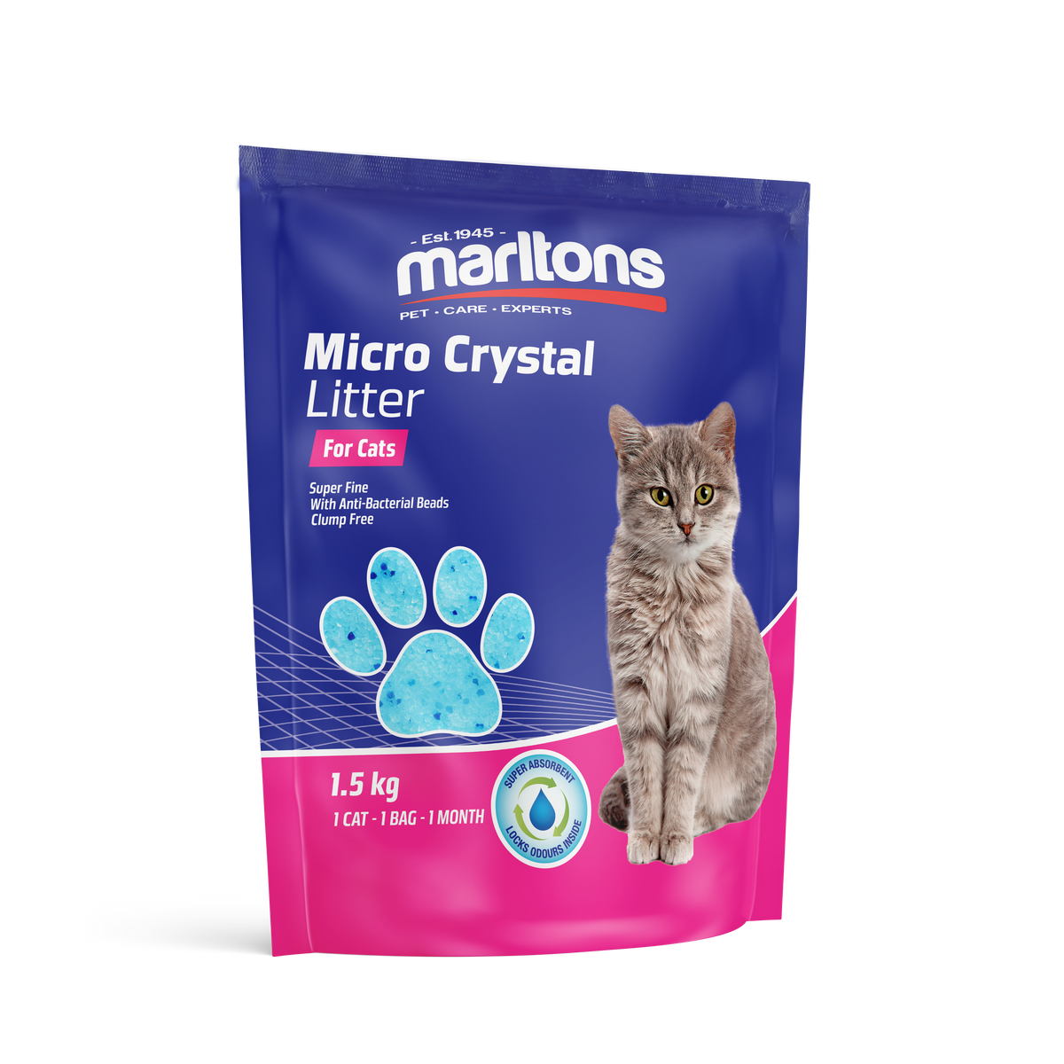 Marltons Micro Crystal Cat Litter 1.5kg