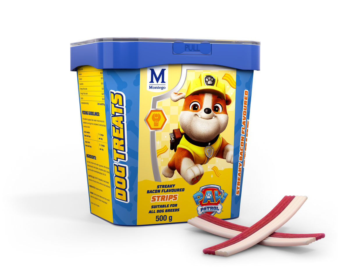 Montego Paw Patrol Streaky Bacon Flavour Strips 500g