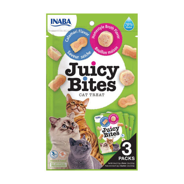 Rucenta Treat Juicy Bites Broth & Calamari 3 x 11.3g