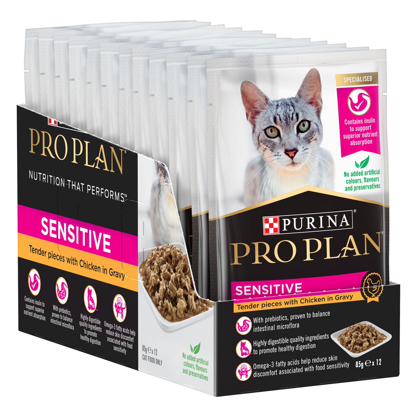 Pro Plan Feline Adult SENS Wet Chicken-Gravy