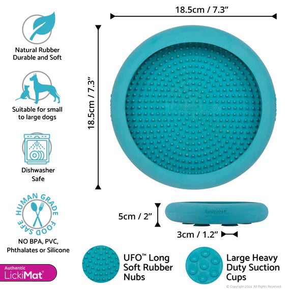 LickiMat Dog UFO Turquoise