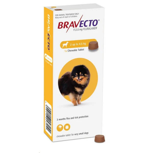 Bravecto Toy > 2 – 4,5 kg (Yellow)