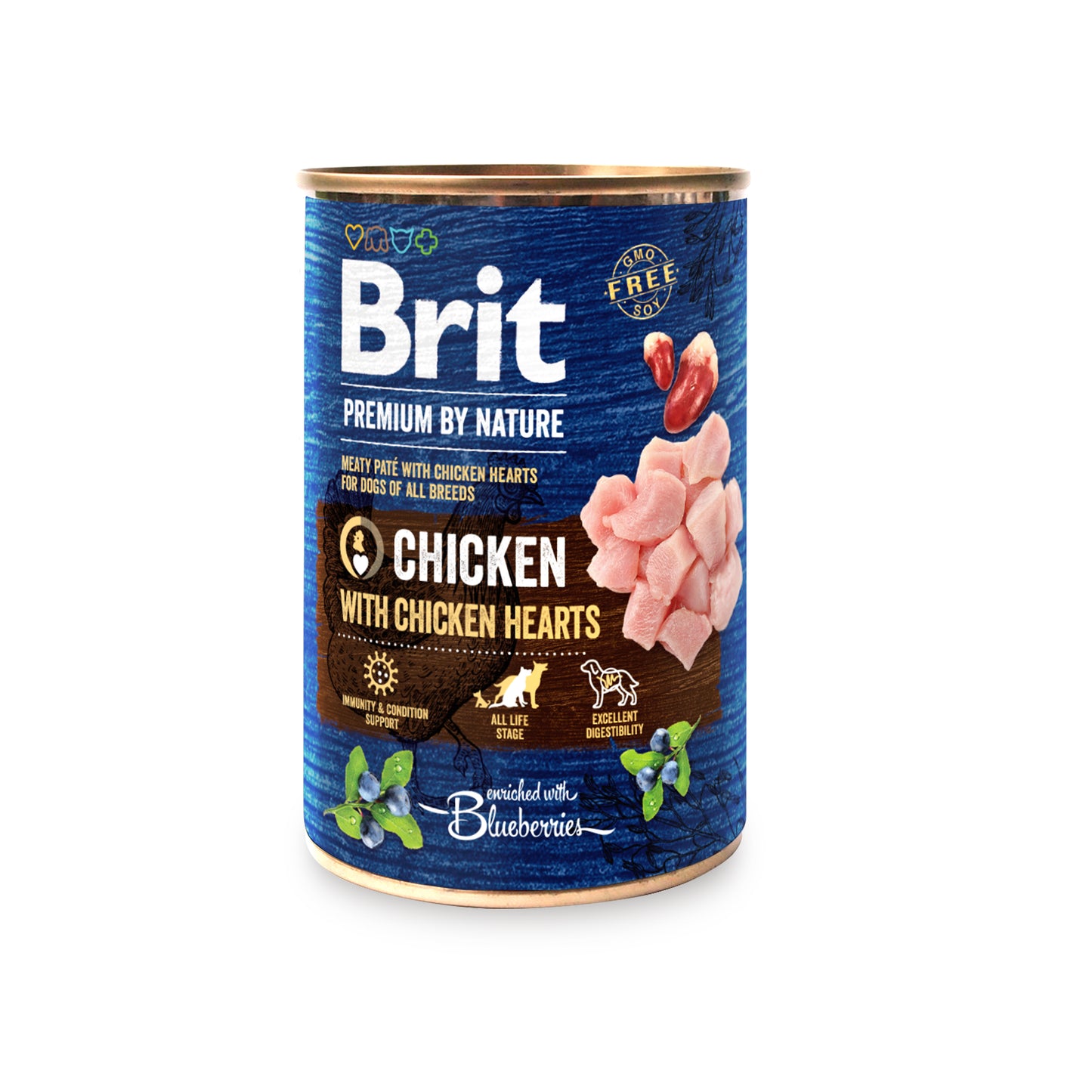 Brit Premium Adult Wet Dog Food with Chicken & Hearts