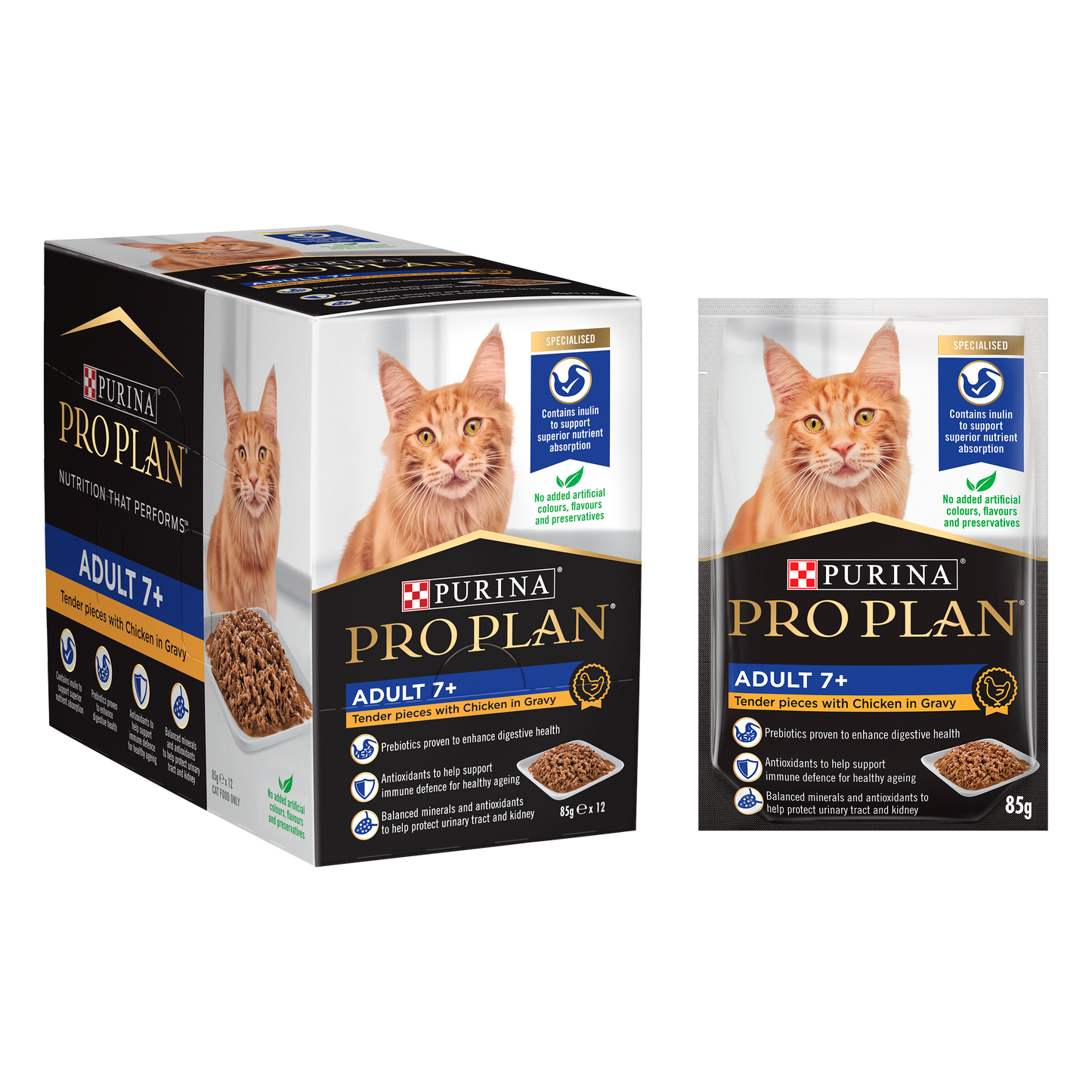 Pro Plan Feline Adult 7+ Wet Chicken in Gravy