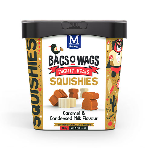 Montego Bags O' Wags Squishies Caramel & Condensed Milk 500g