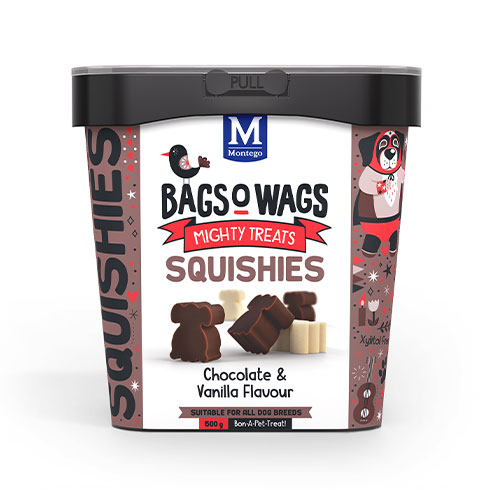 Montego Bags O' Wags Squishies Chocolate & Vanilla 500g