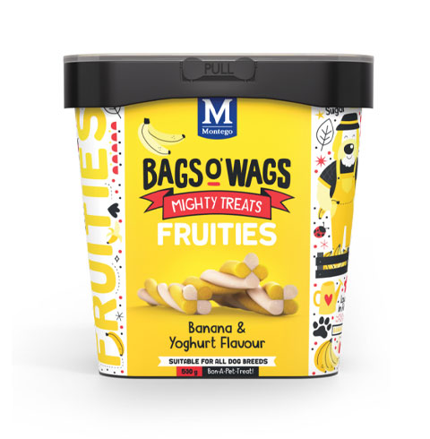 Montego Bags O' Wags Fruities Banana & Yoghurt 500g