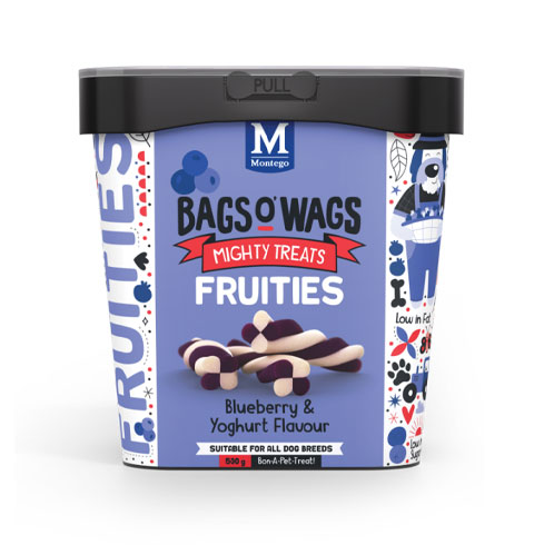 Montego Bags O' Wags Fruities Blueberry & Yoghurt 500g