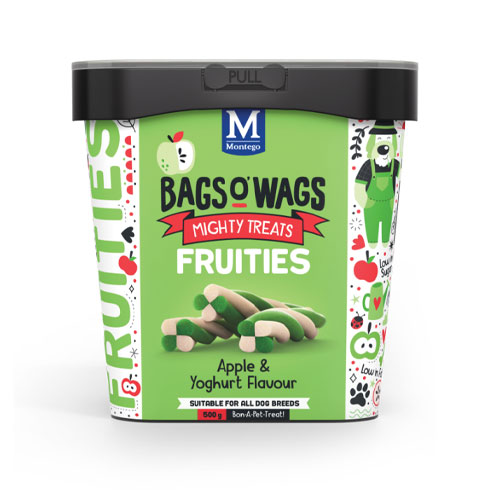 Montego Bags O' Wags Fruities Apple & Yoghurt 500g