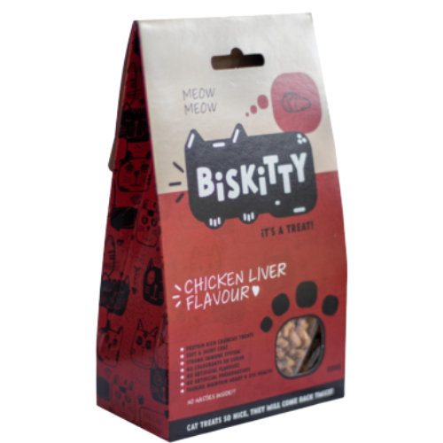 Biskitty Chicken Liver Cat Treats 200g