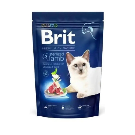 Brit Premium Sterilised Adult Cat Dry Food - Lamb