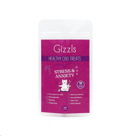 Gizzls Large Dog Stress & Anxiety CBD Treats 50's