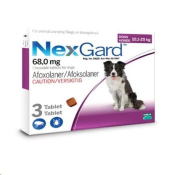Nexgard (10.1-25kg) Large (Purple) 3 Pack