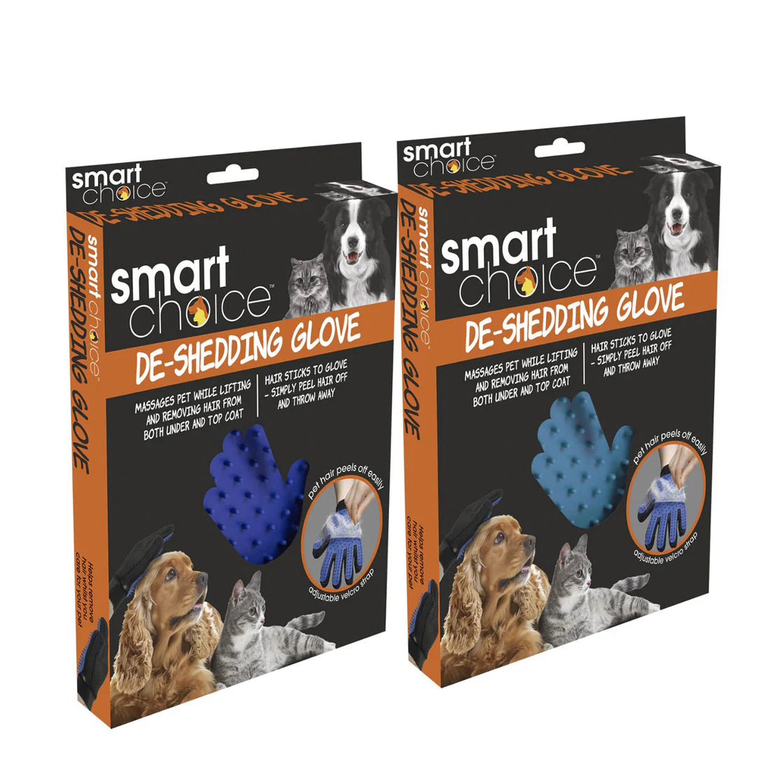 Smart Choice Deshedding Grooming Gloves 23cm