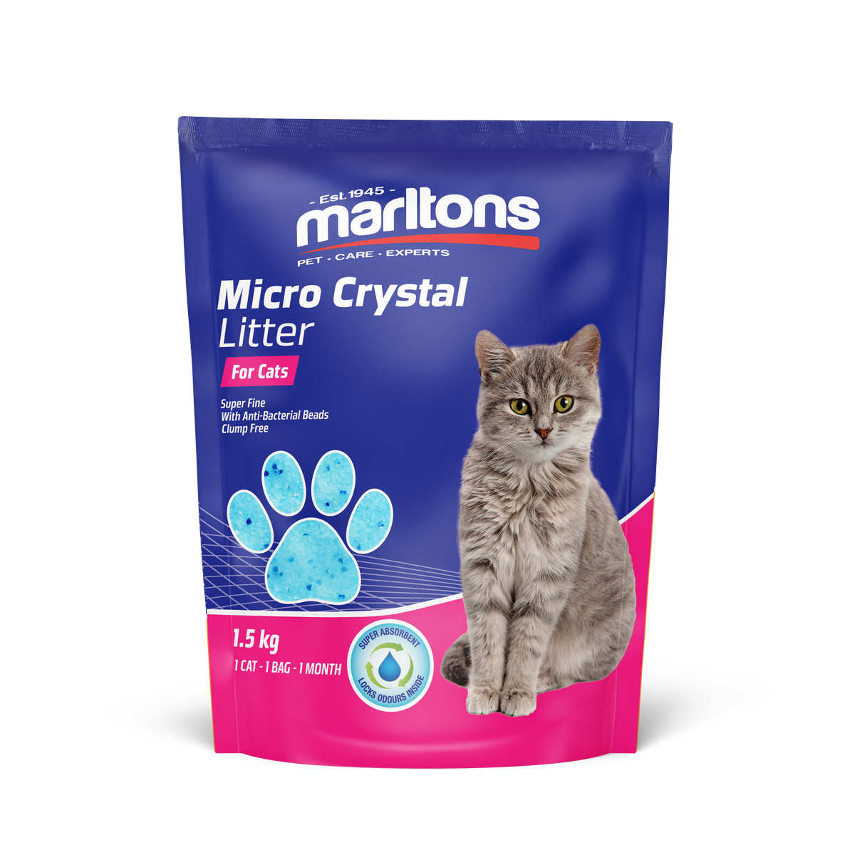 Marltons Micro Crystal Cat Litter 1.5kg