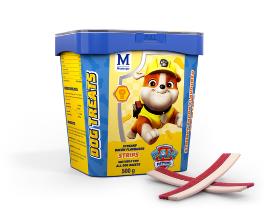 Montego Paw Patrol Streaky Bacon Flavour Strips 500g