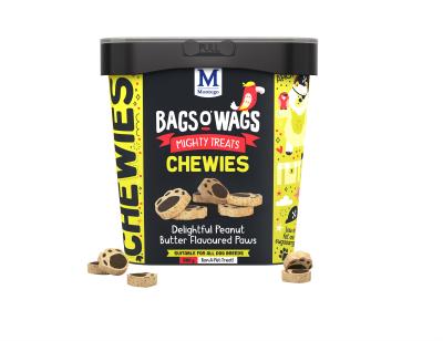 Montego Bags O' Wags Peanut Butter Paws 500g