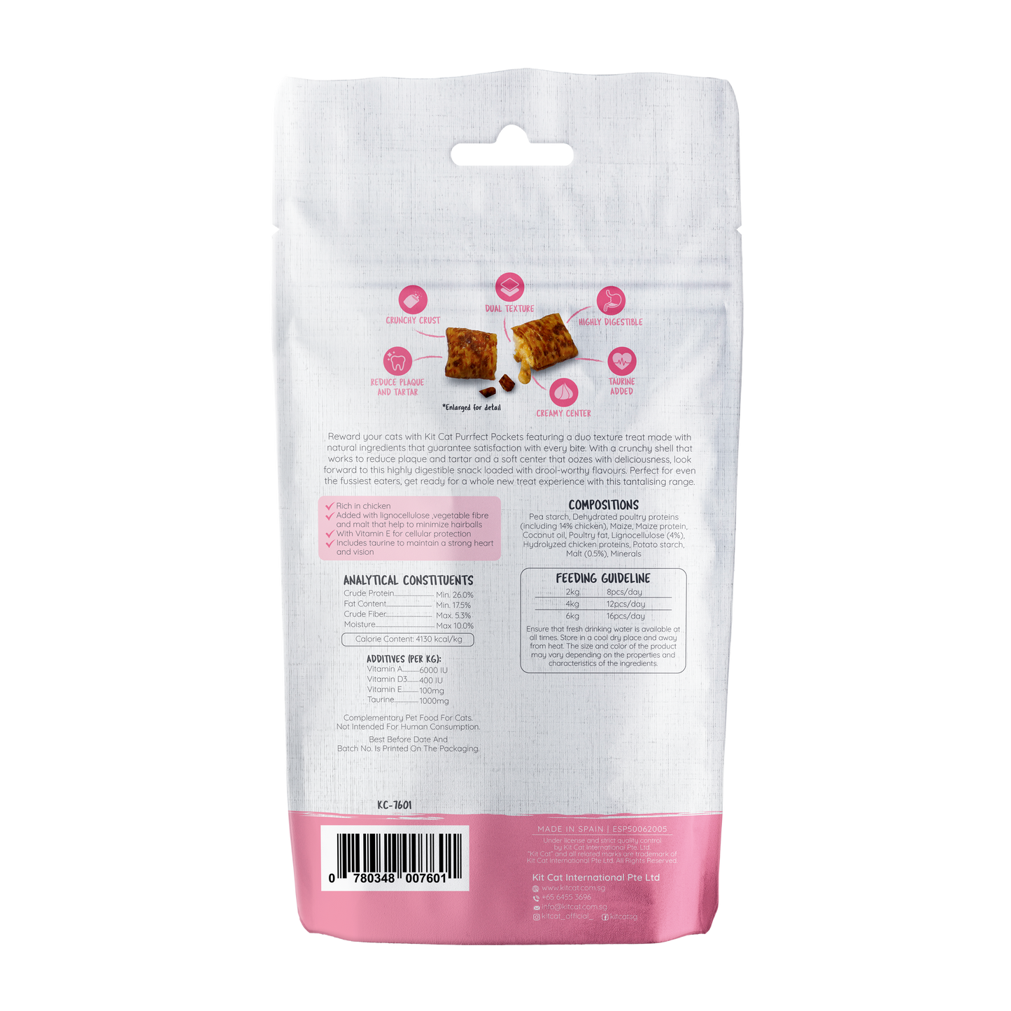 Kit Cat Purrfect Pockets - Hairball Control 60g