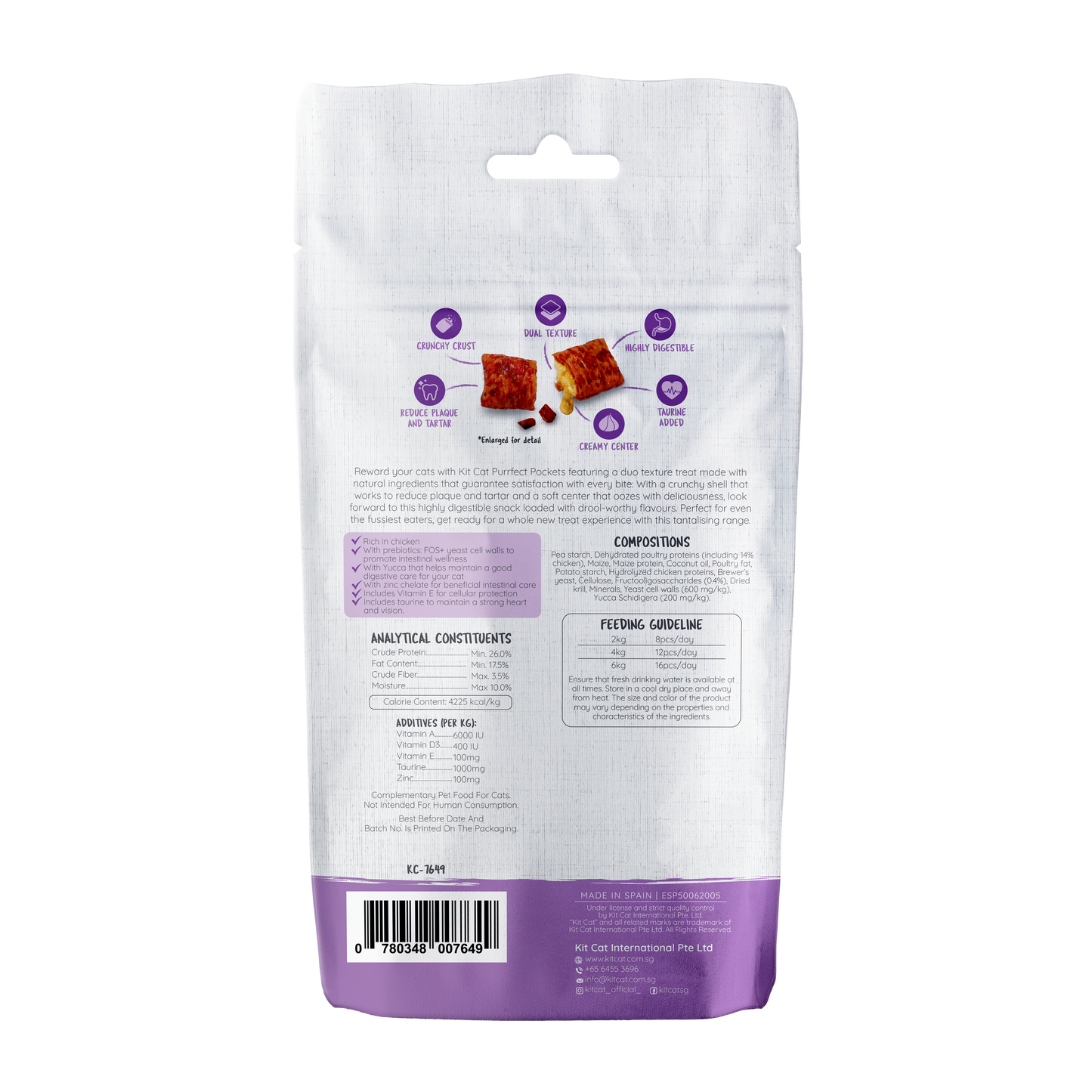 Kit Cat Purrfect Pockets - Sensitive Care 60g