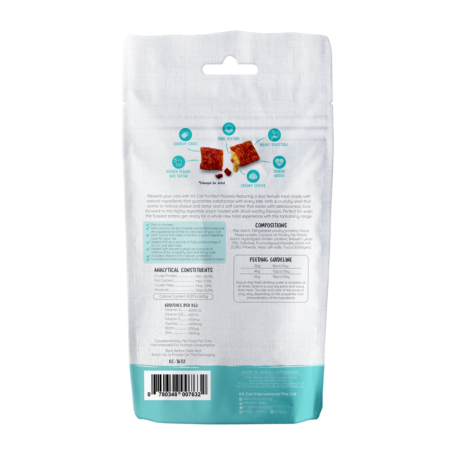 Kit Cat Purrfect Pockets - Skin & Coat Care 60g
