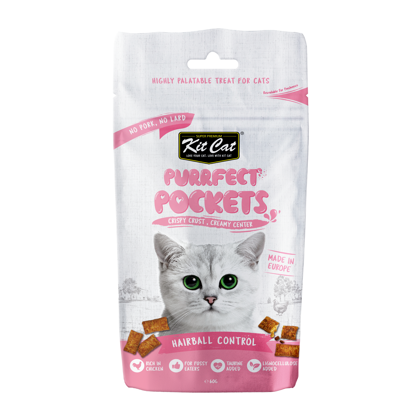 Kit Cat Purrfect Pockets - Hairball Control 60g