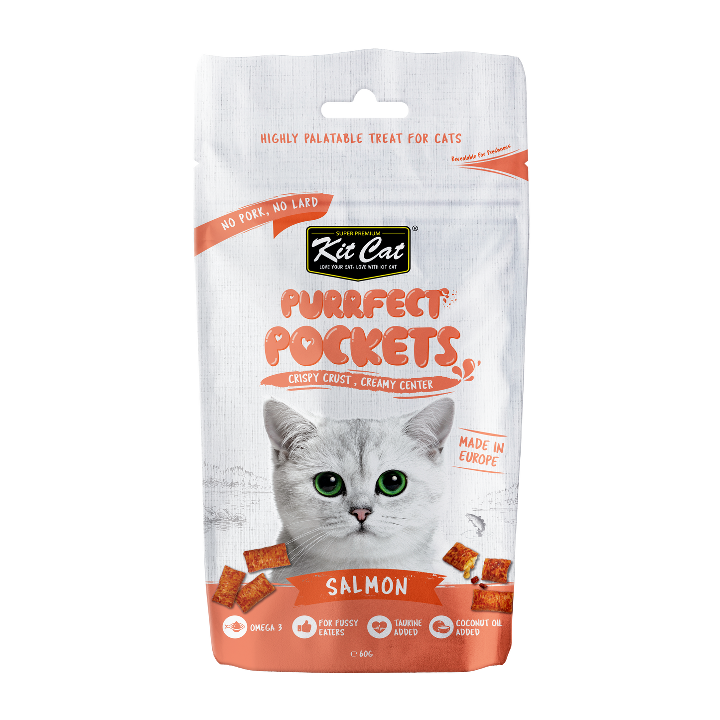 Kit Cat Purrfect Pockets - Salmon 60g