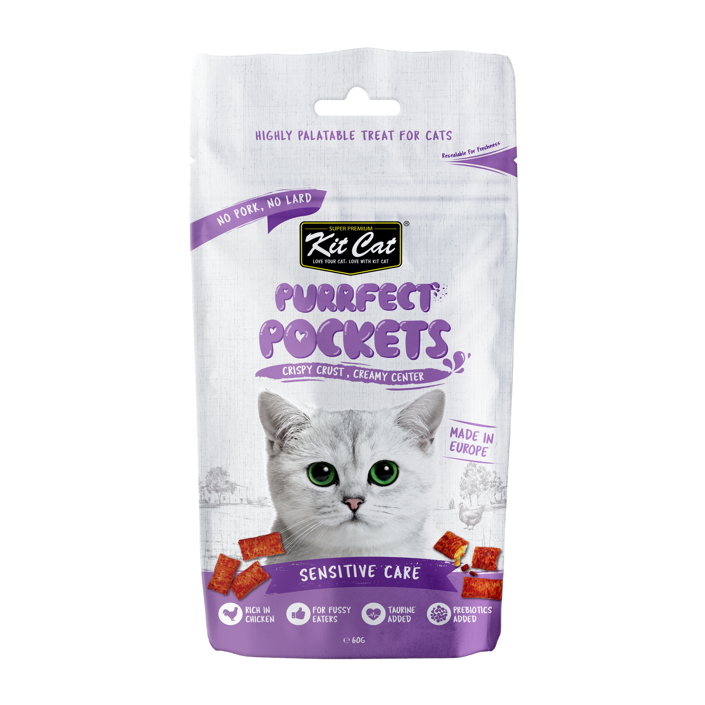 Kit Cat Purrfect Pockets - Sensitive Care 60g