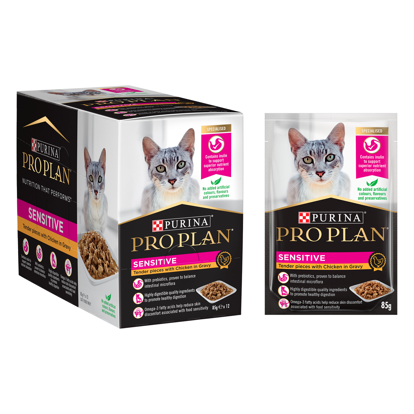 Pro Plan Feline Adult SENS Wet Chicken-Gravy