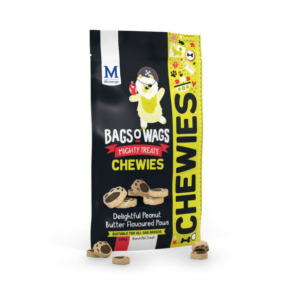 Montego Bags O' Wags Peanut Butter Paws 120g